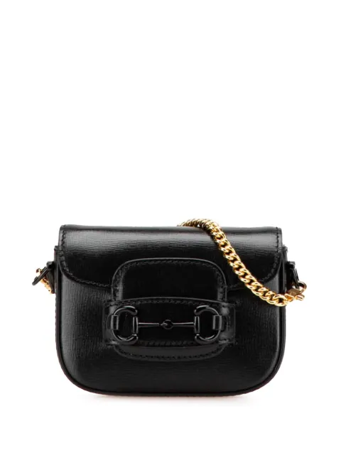 Gucci Pre-Owned 2000-2015 Mini Leather Horsebit 1955 Web satchel