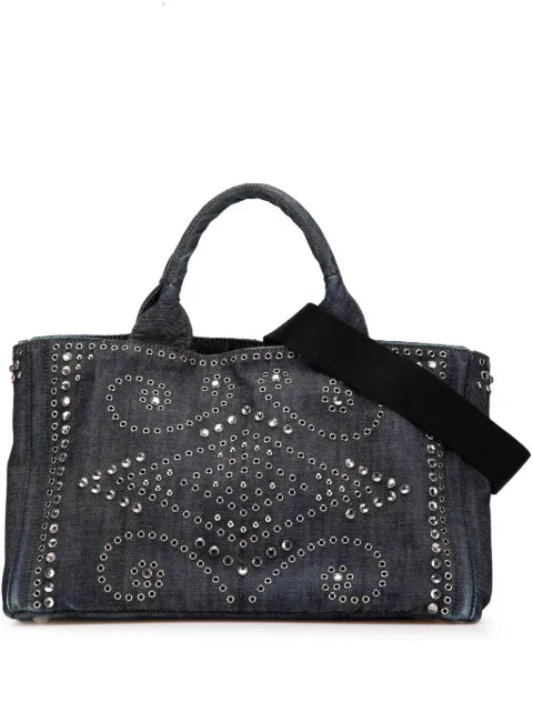 Prada Pre-Owned 2010-2024 Denim Canapa Bijoux satchel