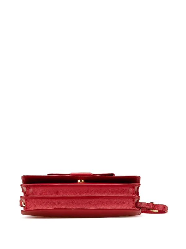 Prada Pre-Owned 2010-2024 サフィアーノ ルクス リボン ウォレット 