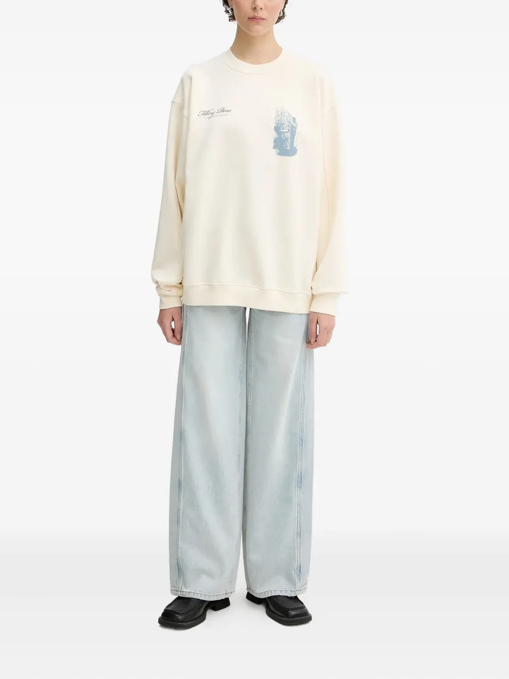 Filling Pieces graphic-print sweatshirt Beige