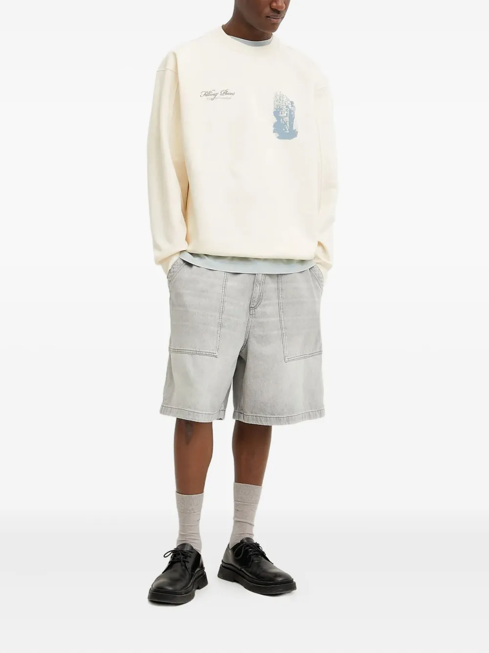 Filling Pieces graphic-print sweatshirt Beige