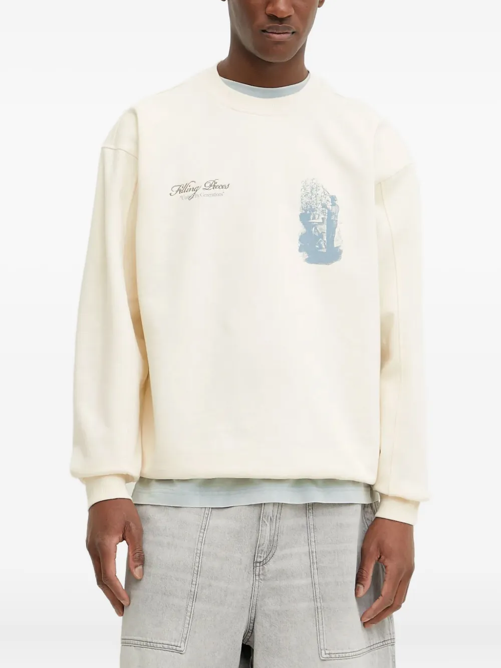 Filling Pieces graphic-print sweatshirt Beige