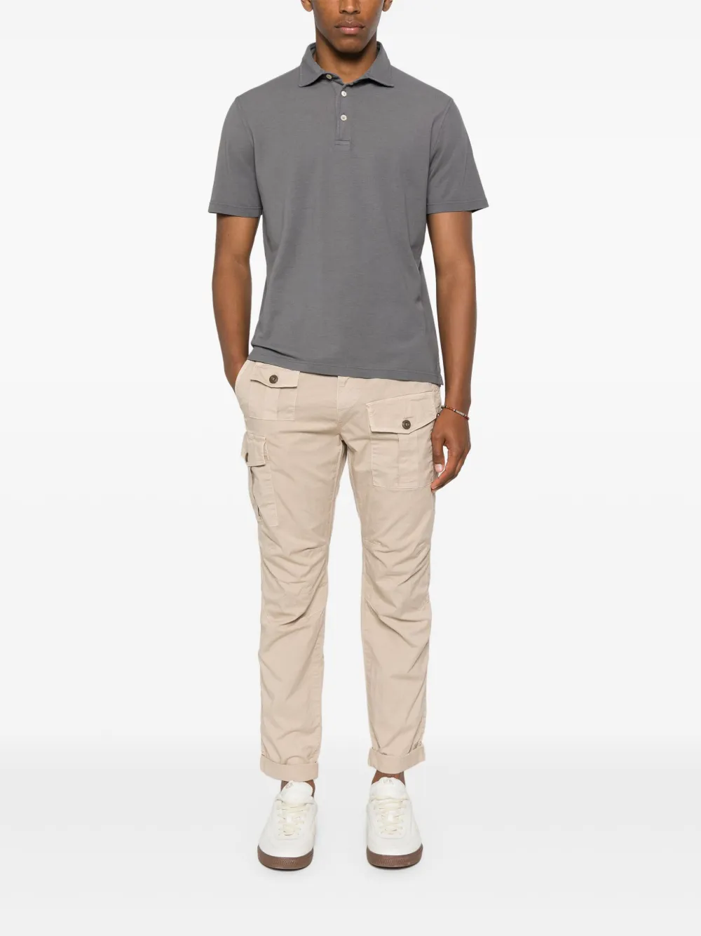 Fedeli piqué polo shirt - Grijs