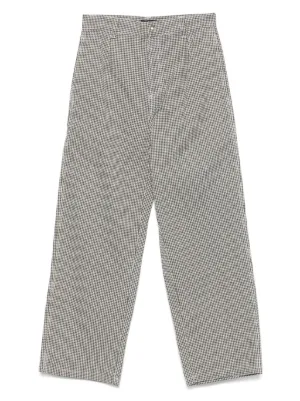 美品 ステューシー リネン チェック パンツ 150c98930d69049de1761e6041774f