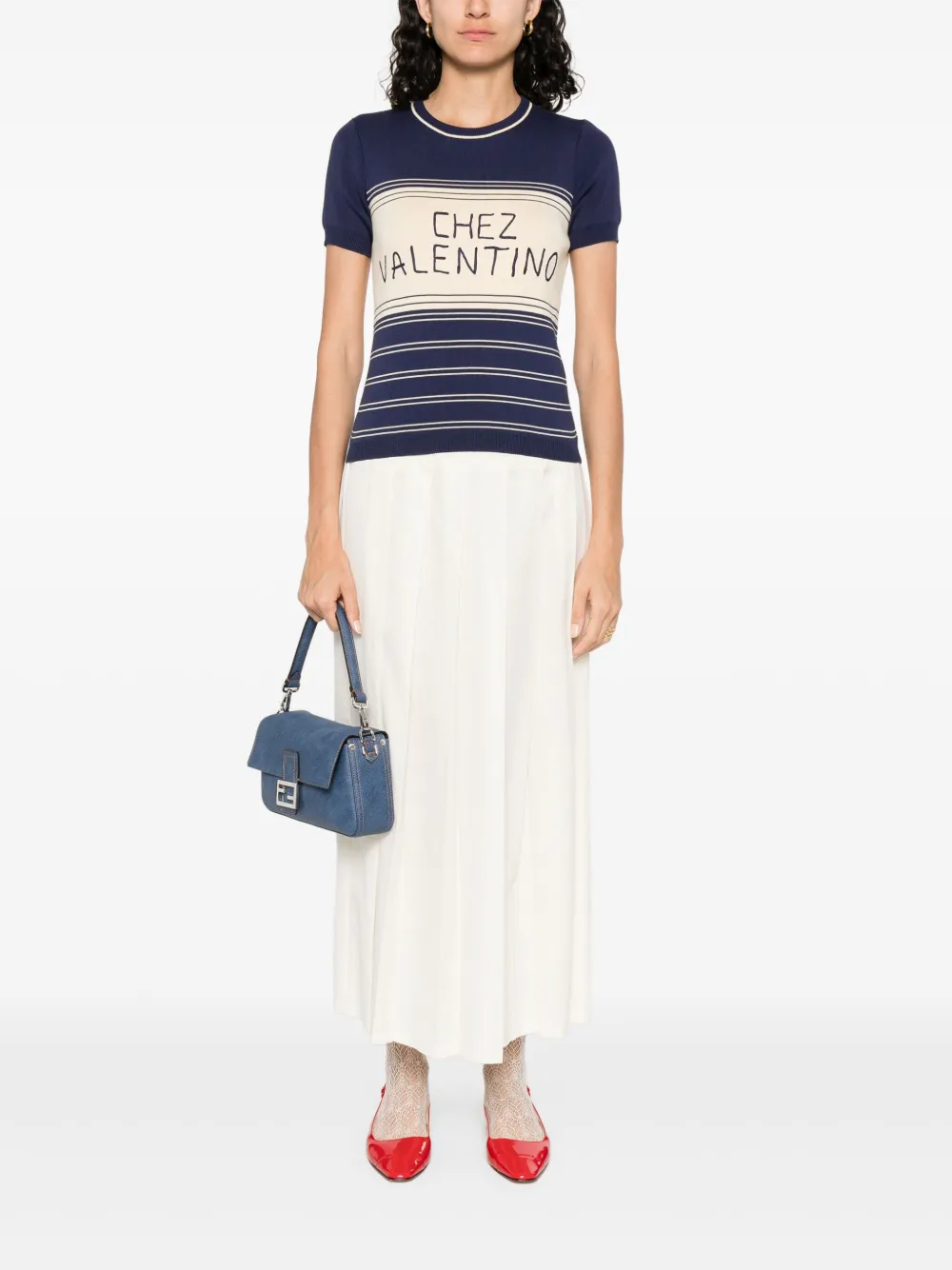 Valentino Garavani Katoenen T-shirt Blauw