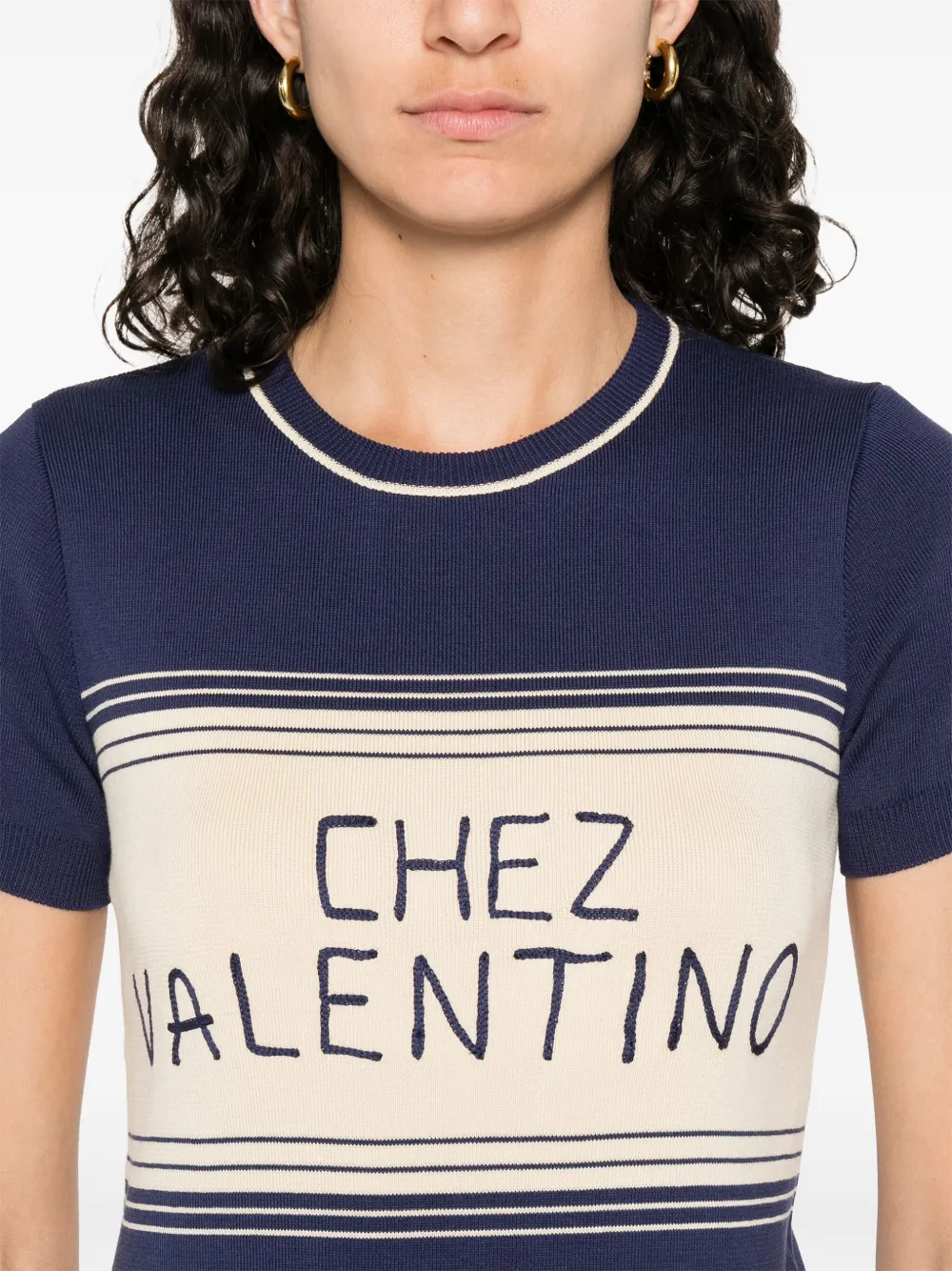 Valentino Garavani Katoenen T-shirt Blauw