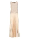 D.Exterior layered maxi dress - Neutrals