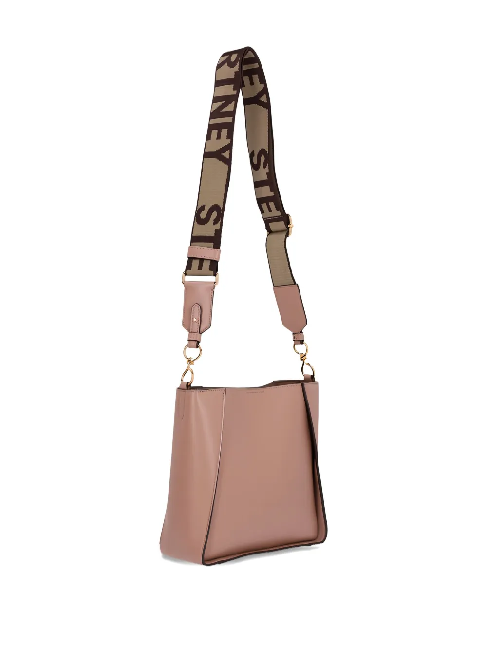 Stella McCartney mini logo cut-out cross body bag - Roze