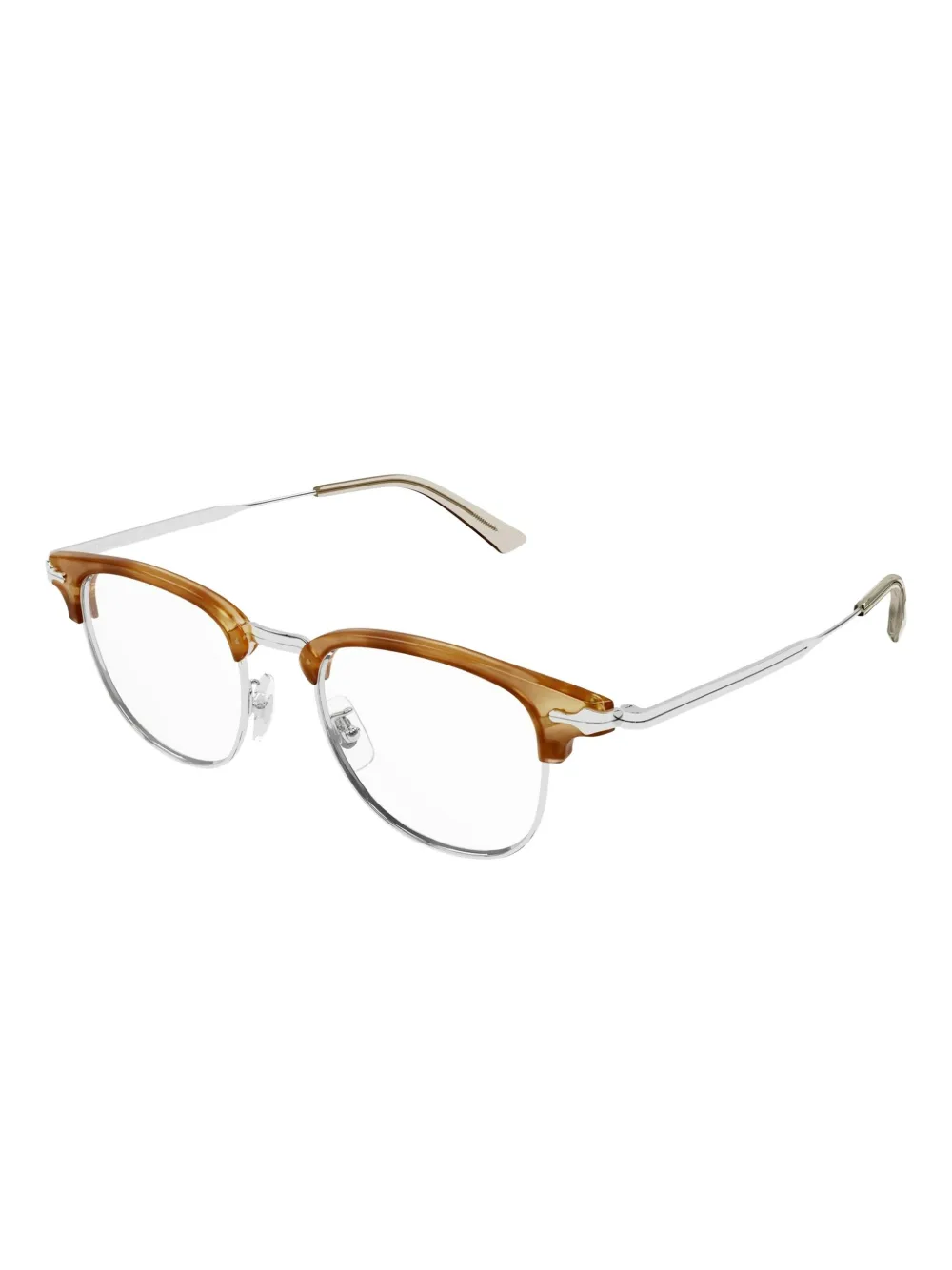 Montblanc Round-frame Glasses In Brown