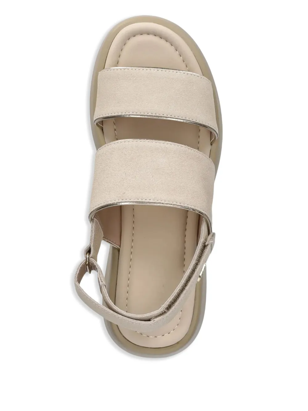 Liu •jo 45mm Suede Platform Sandals In Neutral