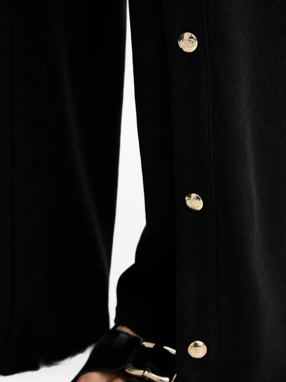 LIU JO Broek met knoopdetail Zwart
