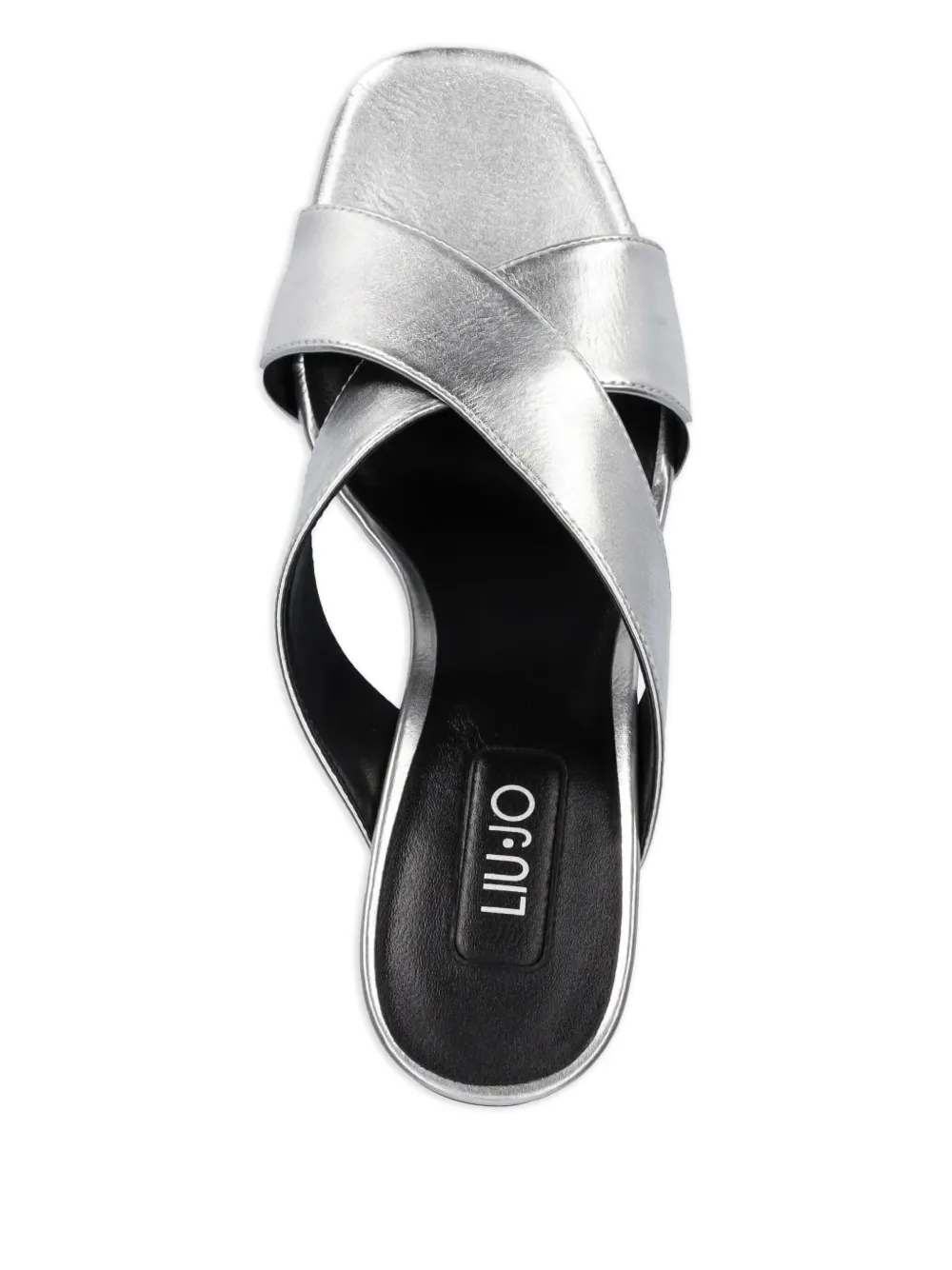 LIU JO 105mm logo-heel sandals Silver