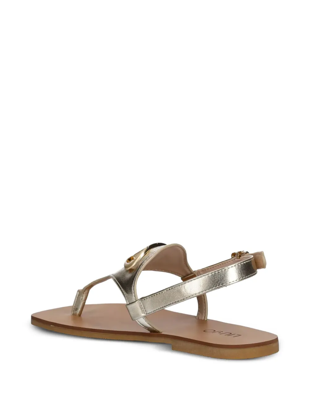 Liu •jo Metallic-effect Thong Sandals In Gold