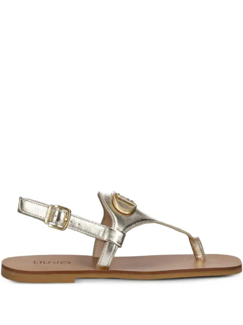 LIU JO metallic-effect thong sandals 