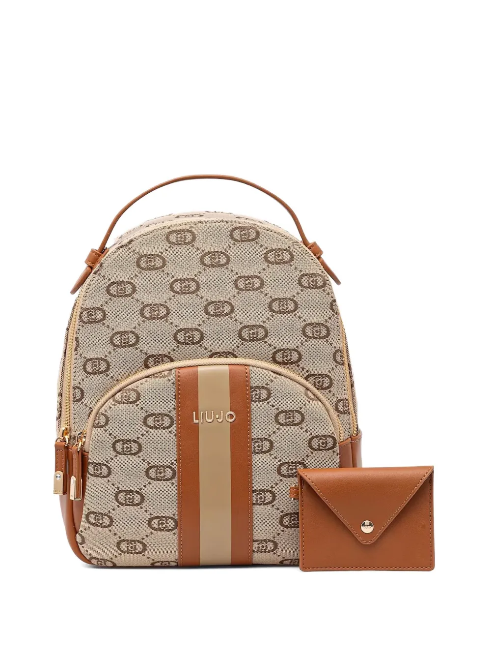 LIU JO monogram backpack | Neutrals | Image 1