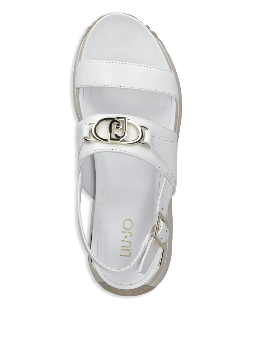 Liu •jo Leather Sandals In White
