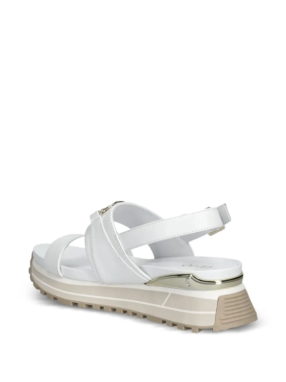 Liu •jo Leather Sandals In White