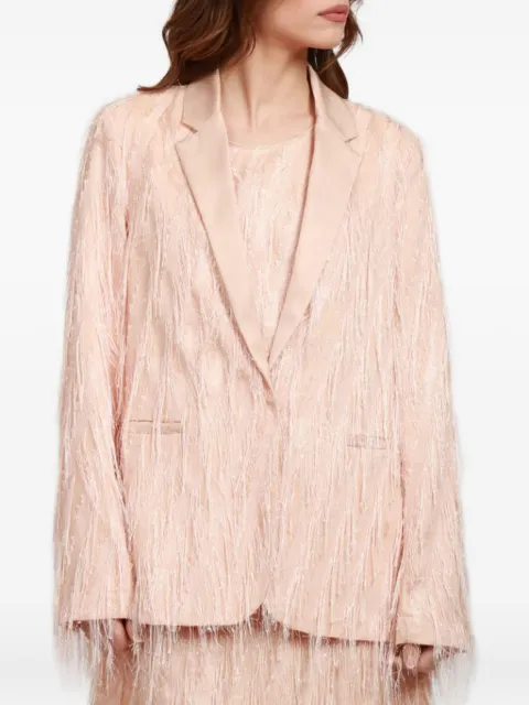 Jucca fringed satin blazer