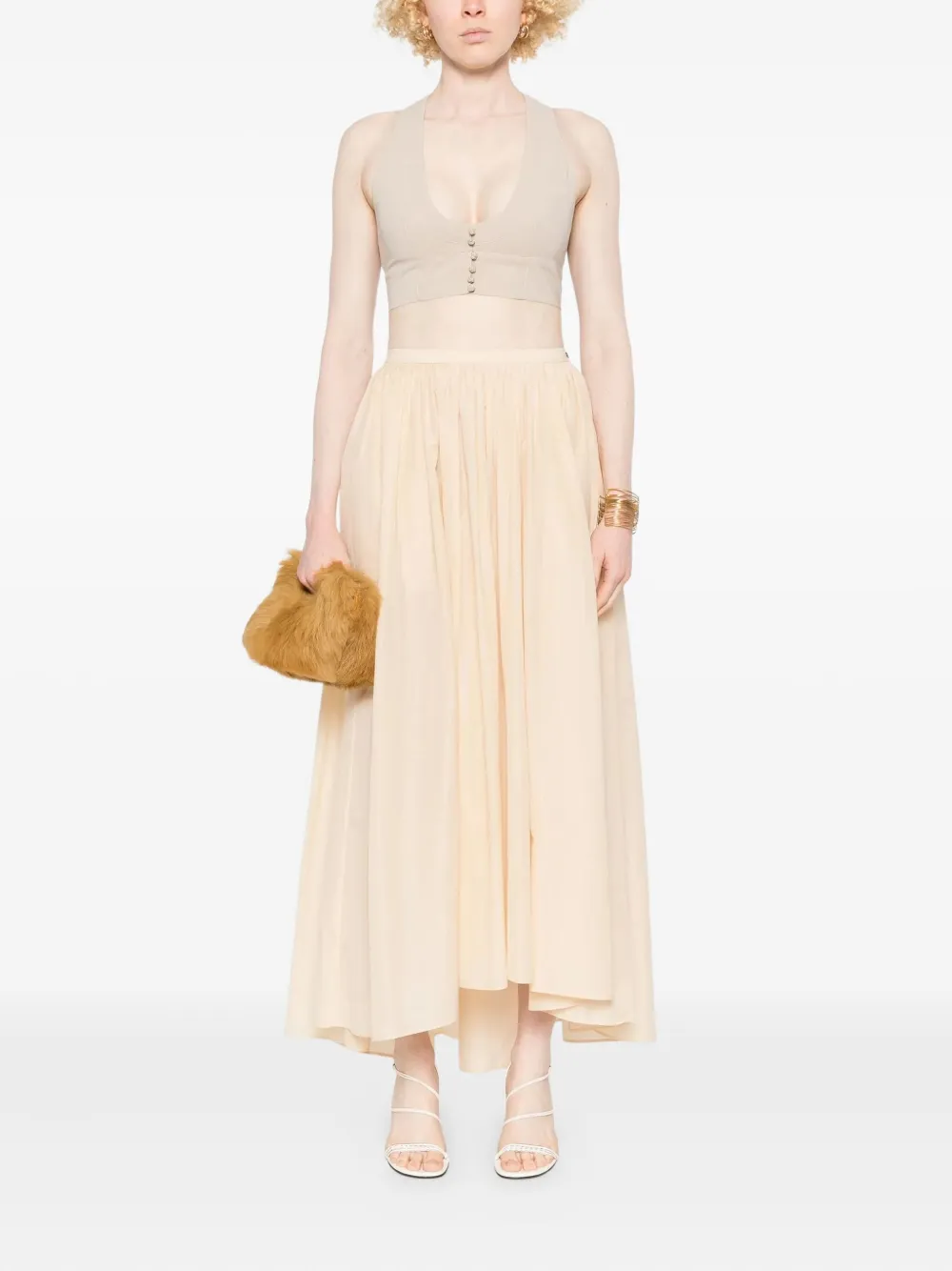 Philosophy Di Lorenzo Serafini Button-down tanktop Beige