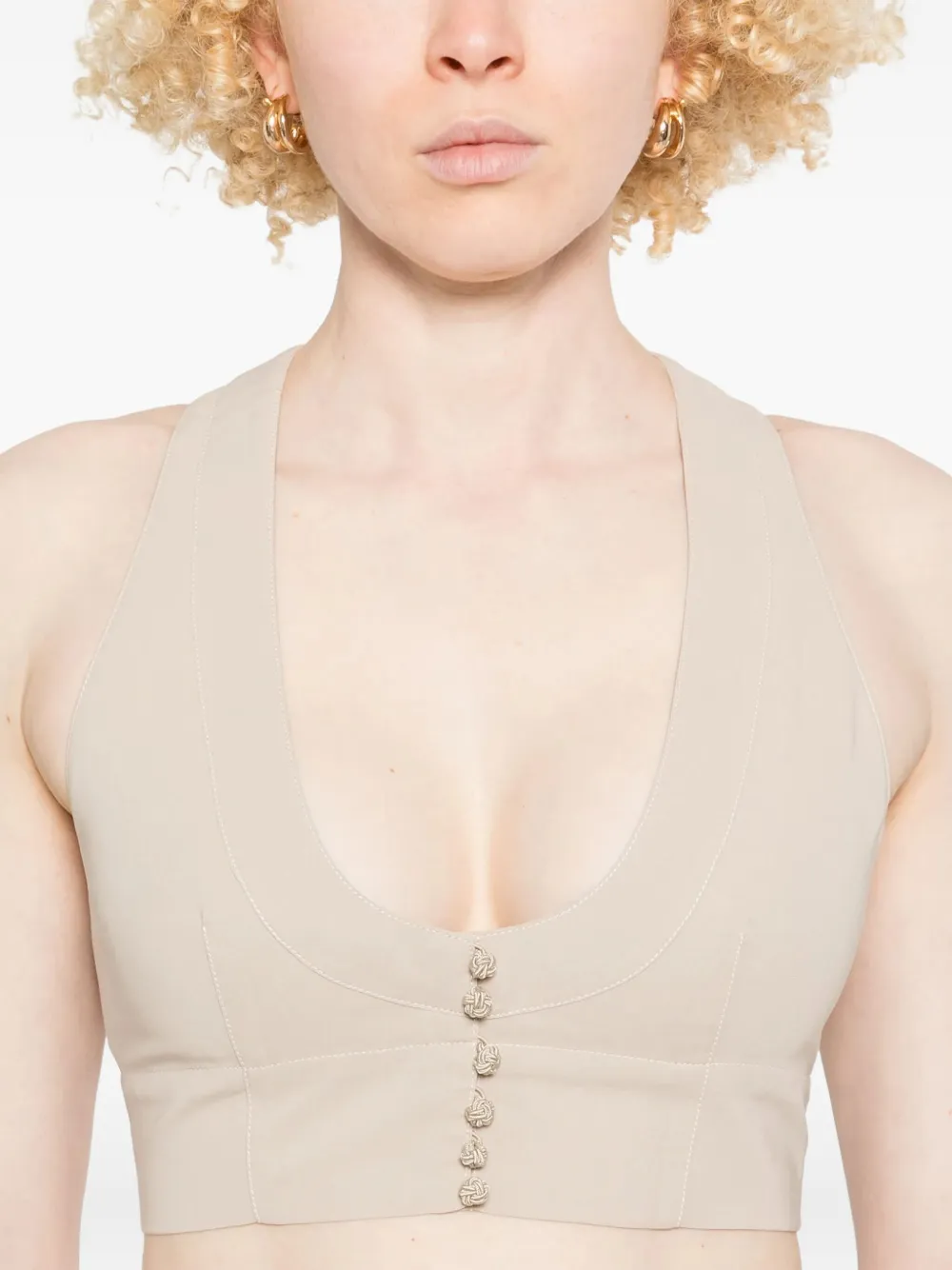 Philosophy Di Lorenzo Serafini Button-down tanktop Beige