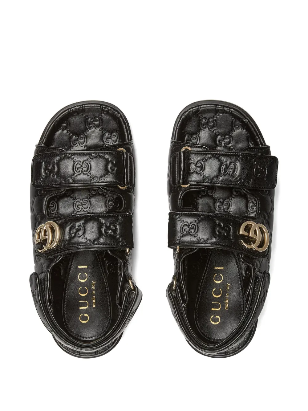 Gucci Double G flat sandals Black