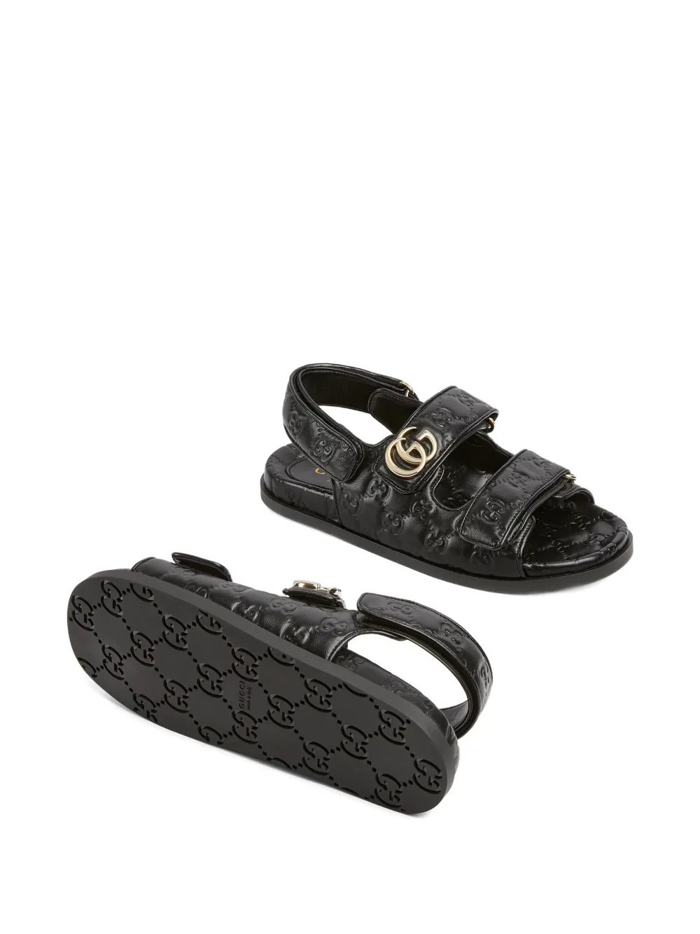 Gucci Double G flat sandals Black