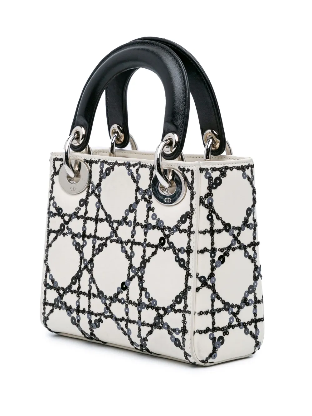 Christian Dior Pre-Owned 2014 Mini Calfskin Cannage Sequin Lady Dior satchel | Pre-Owned | Image 2