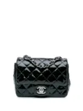 CHANEL Pre-Owned 2014-2015 Mini Square Classic Patent Single Flap crossbody bag - Black