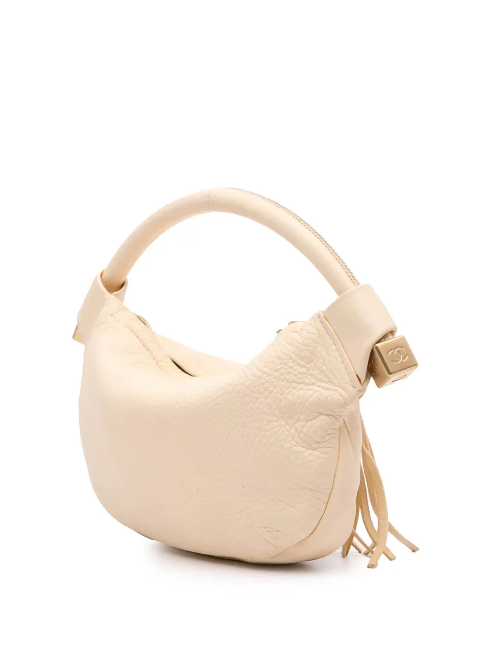 CHANEL Pre-Owned 2002-2003 CC Calfskin Tassel hobo bag | Pre-Owned | Image 2