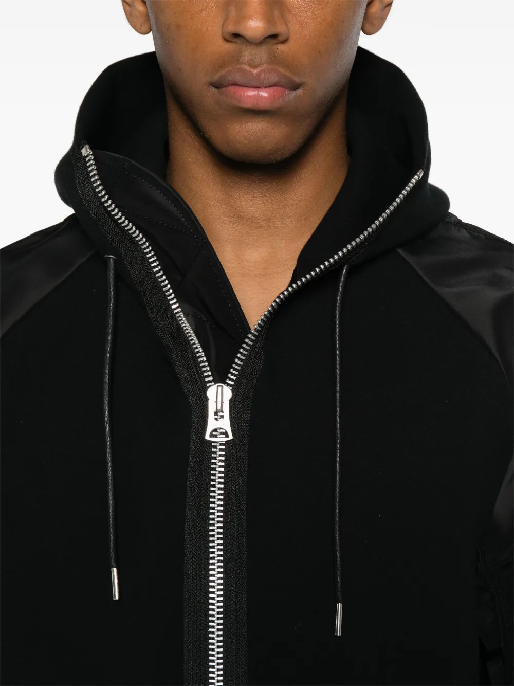 sacai Bomberjack met capuchon Zwart