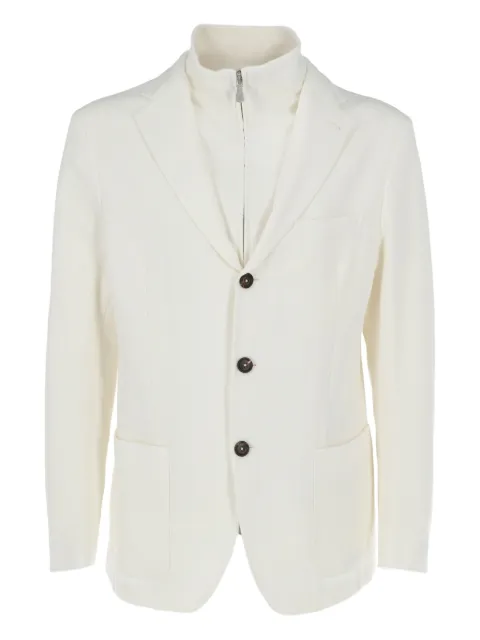 Eleventy zip-detail buttoned blazer