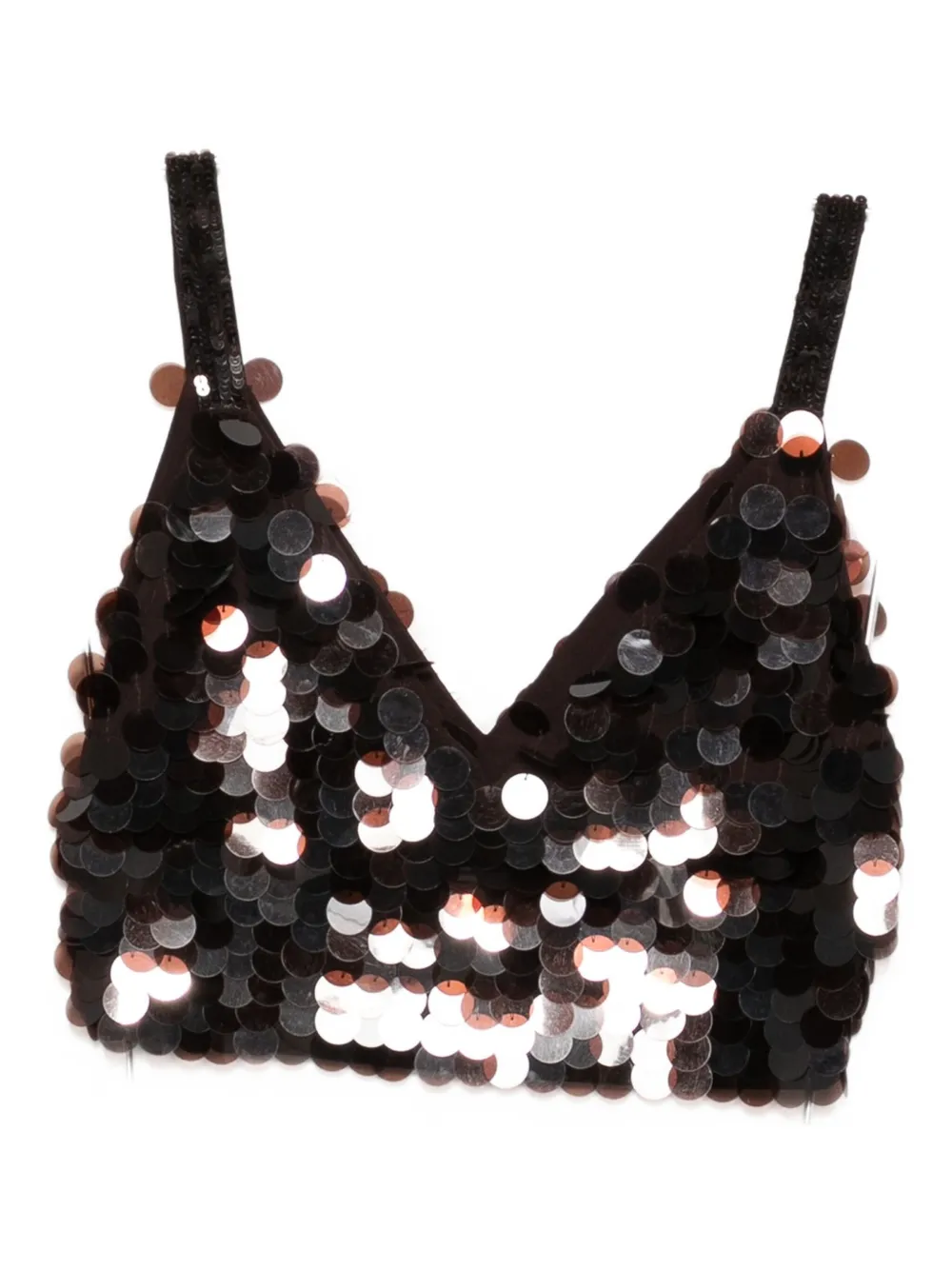 P.A.R.O.S.H. sequin-embellished triangle top Bruin