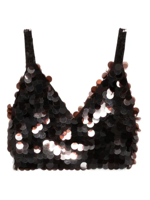 P.A.R.O.S.H. sequin-embellished triangle top