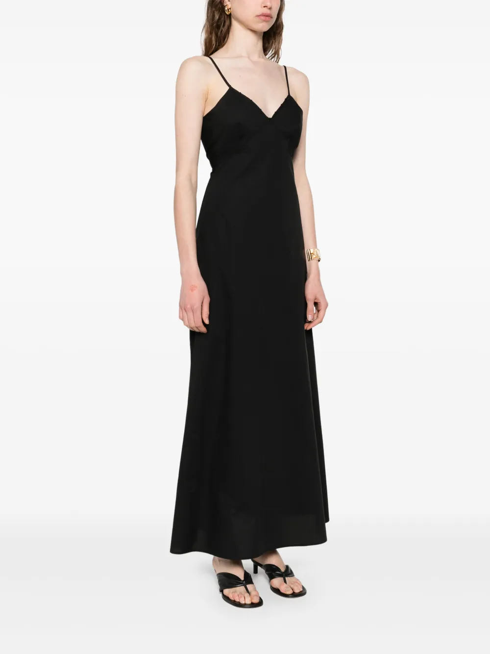 Patrizia Pepe Maxi-jurk met Fly-patroon Zwart