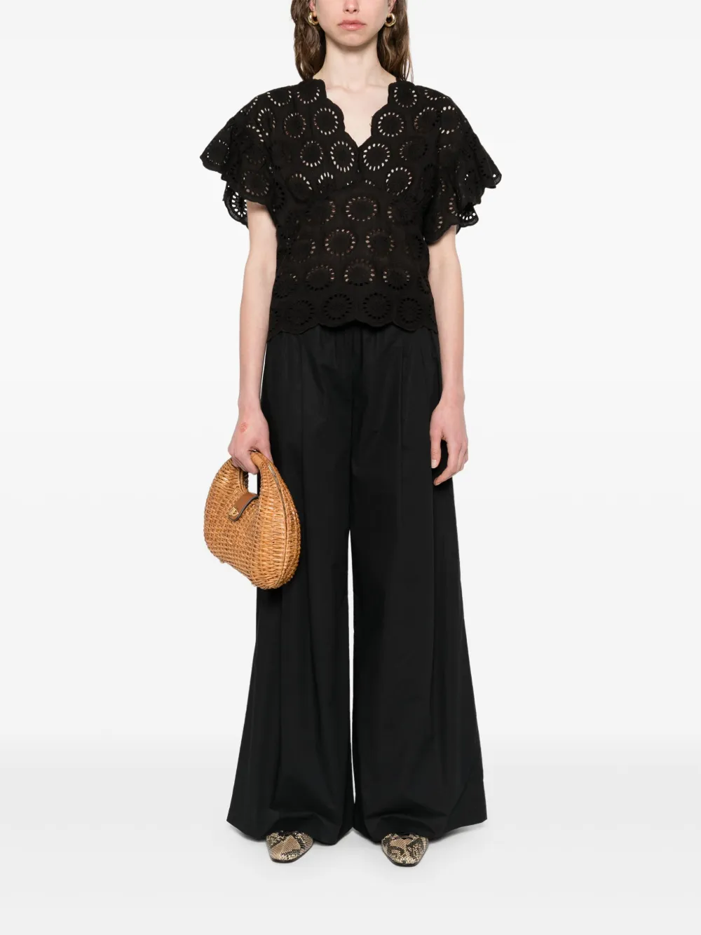 TWINSET drawstring trousers - Zwart
