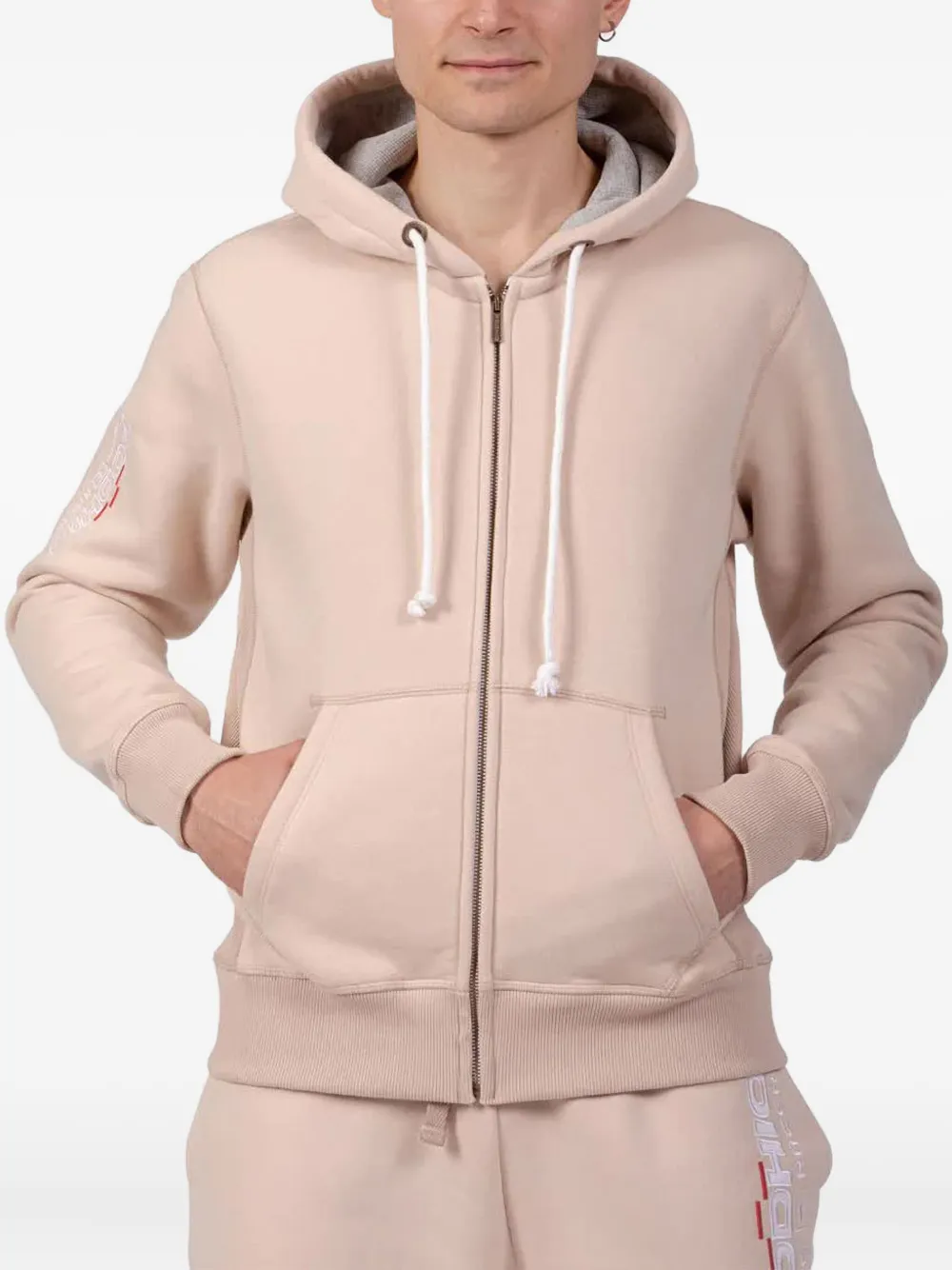 PODHIO embroidered hoodie | Neutrals | Image 1
