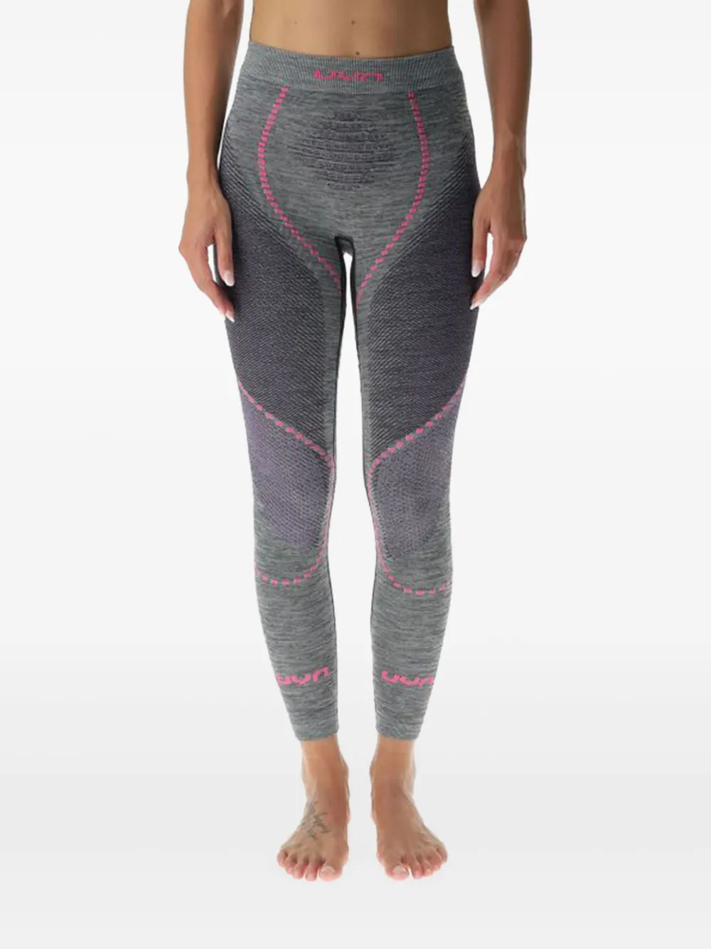 UYN logo-waistband performance leggings | Grey | Image 1