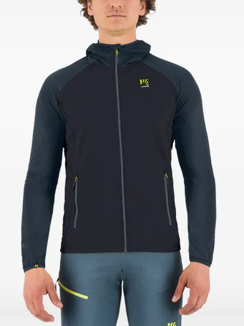 KARPOS logo-print zip-up hoodie