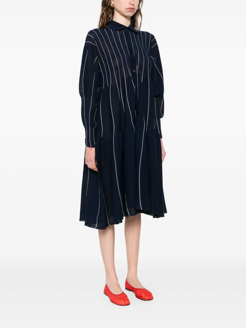 CFCL Mid-blousejurk met lange mouwen Blauw