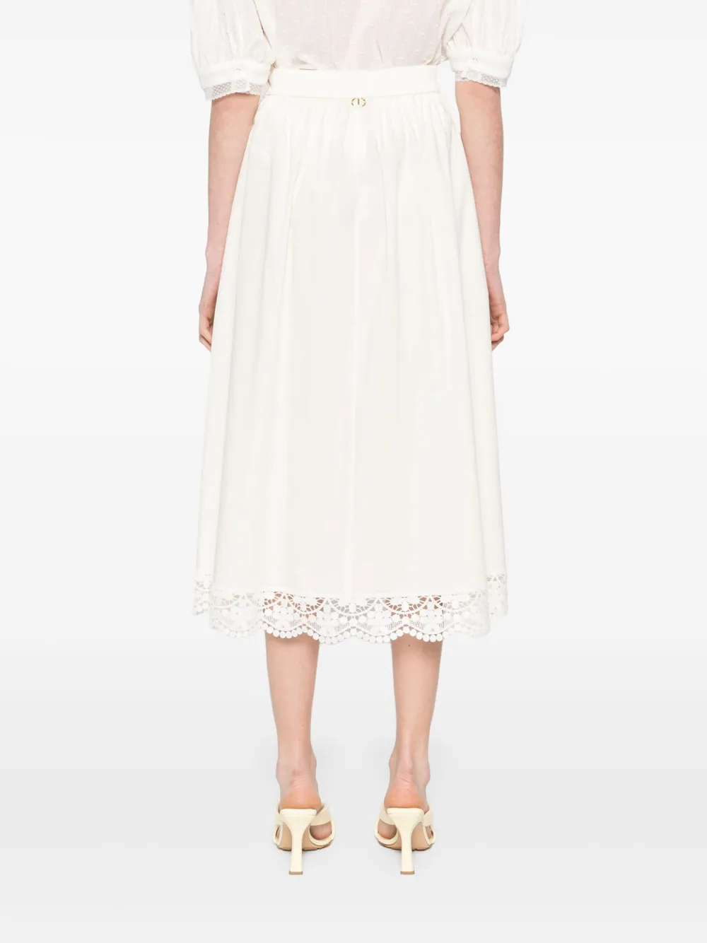 TWINSET Katoenen midi-rok Beige