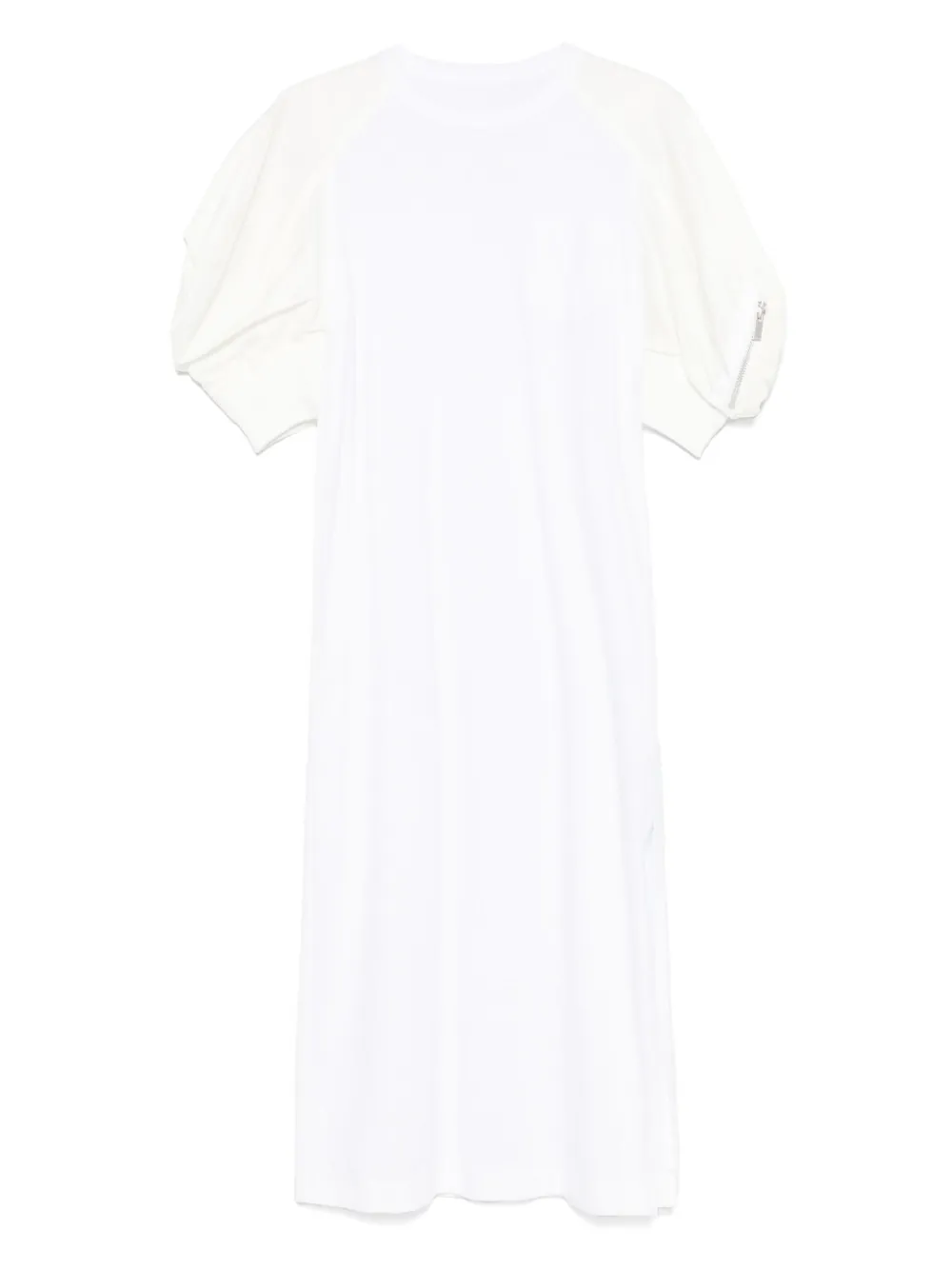sacai Abito midi in popeline - Bianco