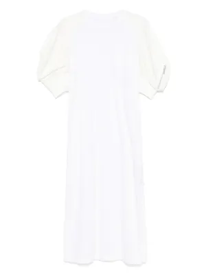 Sacai Poplin Mini Dress | White | FARFETCH