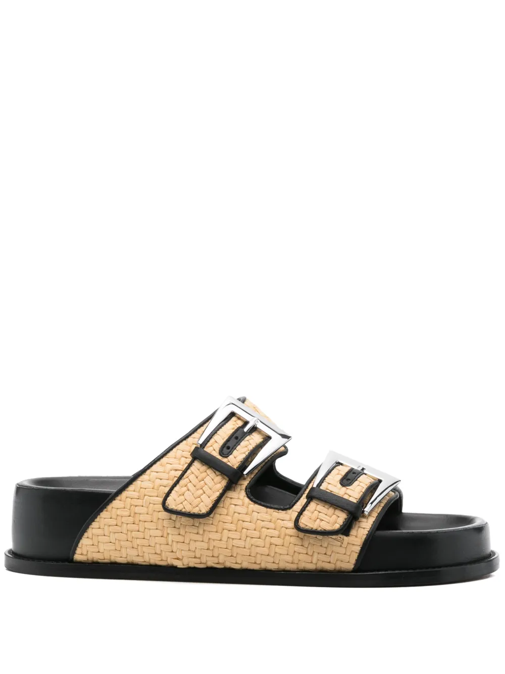 Paris Texas double-buckle sandals Neutrals