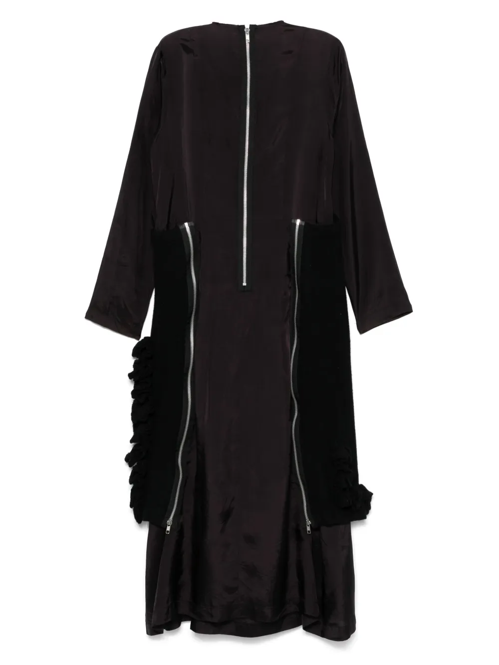 Comme Des Garçons Pre-Owned 2000s midi-jurk met vlakken - Zwart