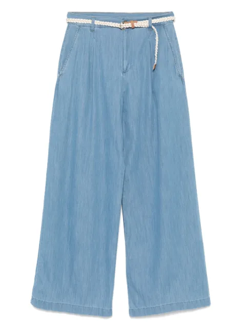 LIU JO pantalon à taille ceinturée