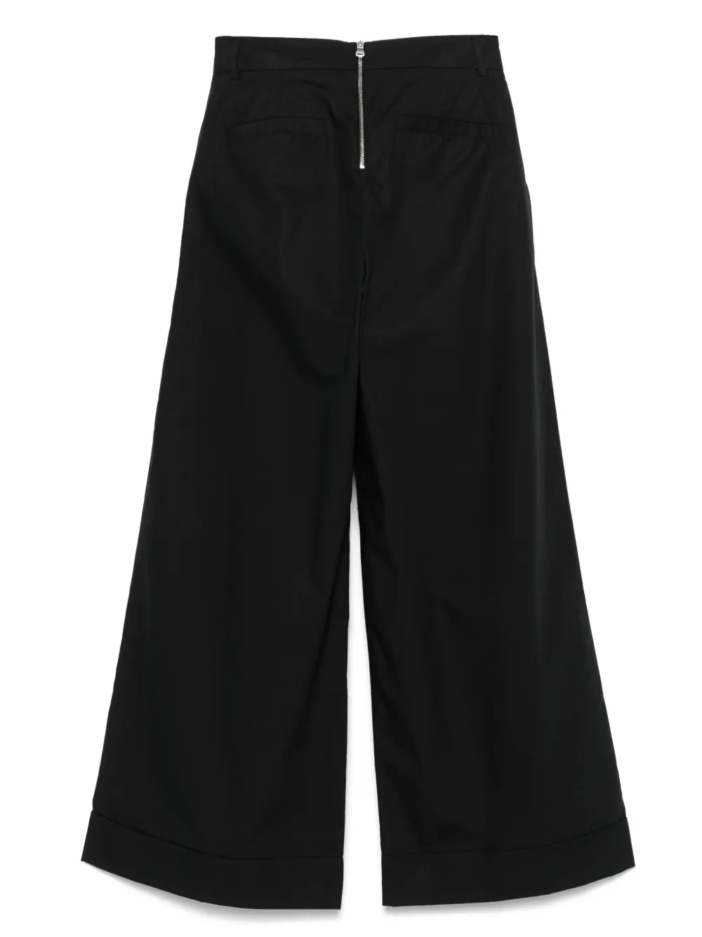 BALMAIN LOGO-BUTTON PALAZZO PANTS