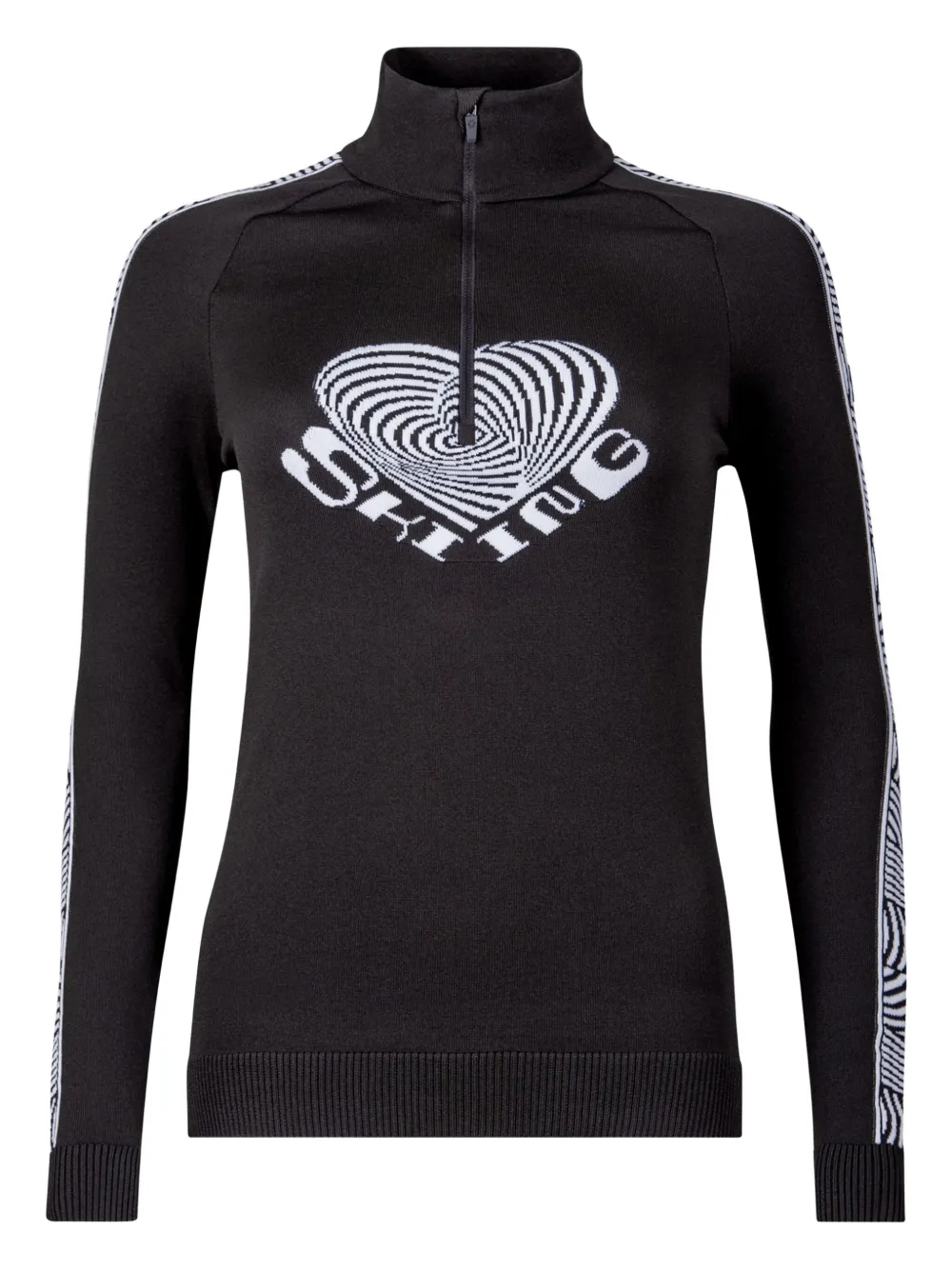 NEWLAND Intarsia gebreide skitop Zwart