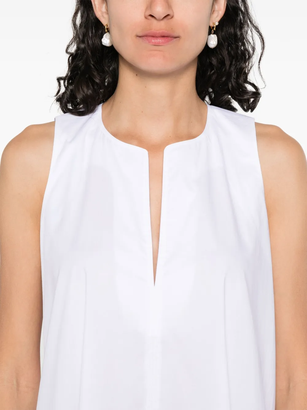 TWINSET Midi-jurk met logoplakkaat Wit
