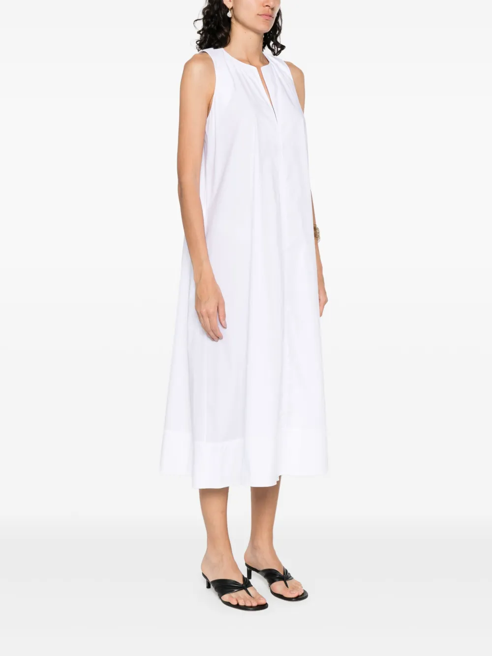 TWINSET Midi-jurk met logoplakkaat Wit
