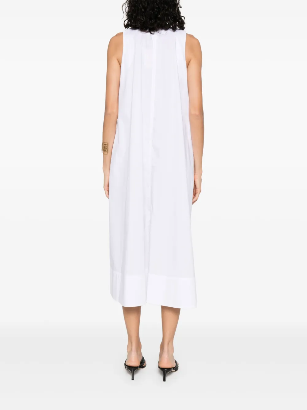 TWINSET Midi-jurk met logoplakkaat Wit